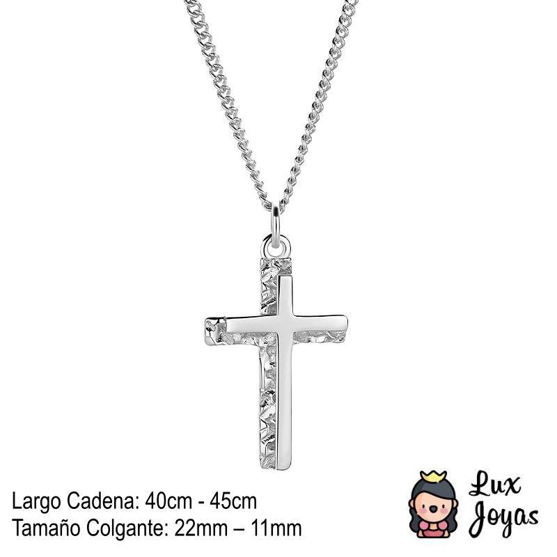 Collar Plata 925 Cruz Lisa M-2
