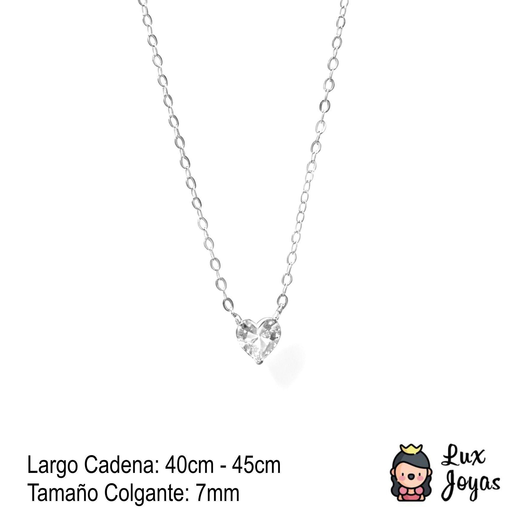 Collar Plata 925 Punto Luz Corazón-2