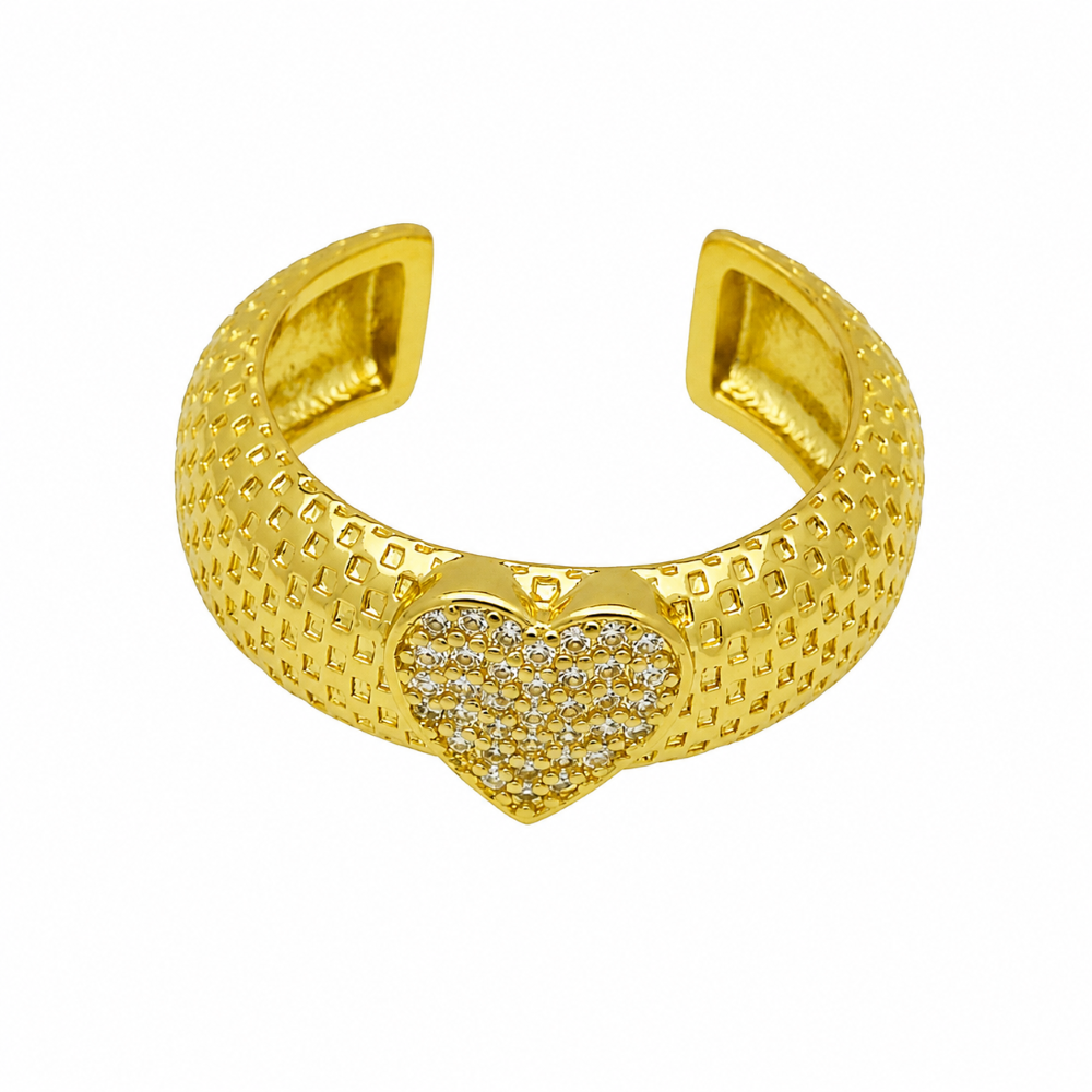 ANILLO ENCHAPADO ORO PUNTIT CORAZÓN-0