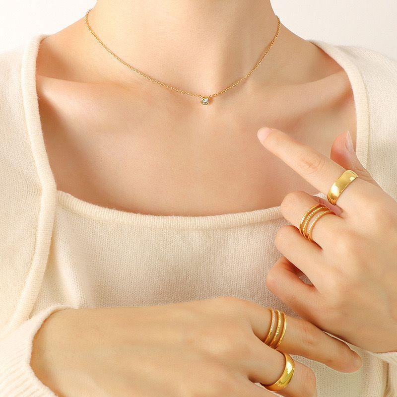 Collar Baño De Oro Amarillo 18k Punto De Luz 6mm-4