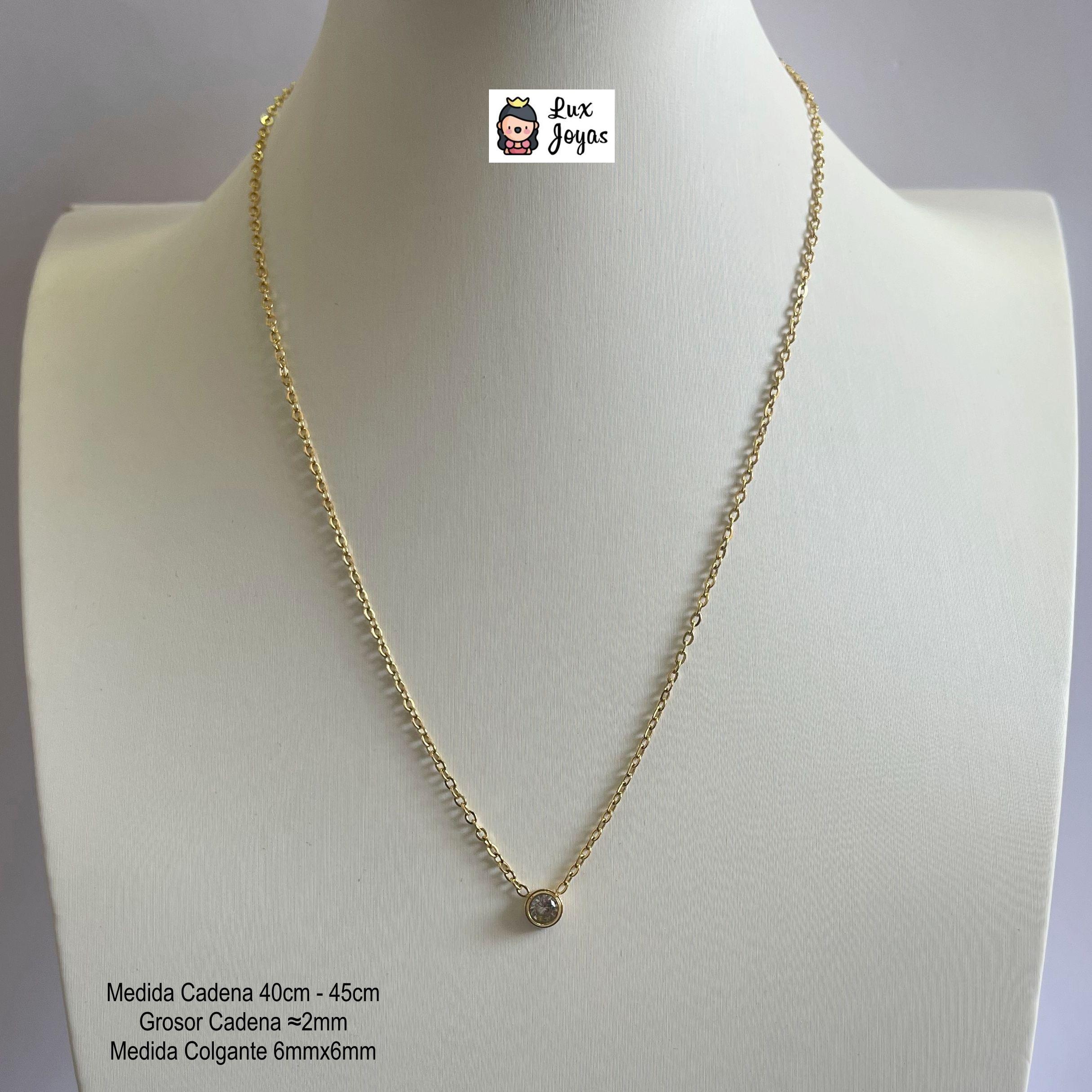 Collar Baño De Oro Amarillo 18k Punto De Luz 6mm-5