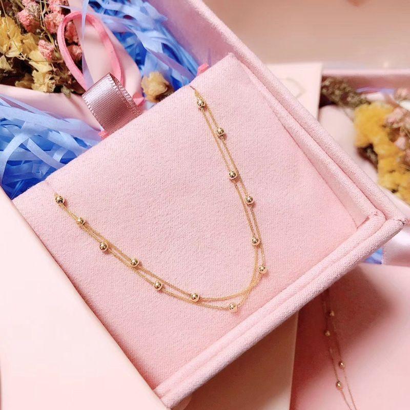 PULSERA DOBLE PELOTITAS ORO AMARILLO 18K-2