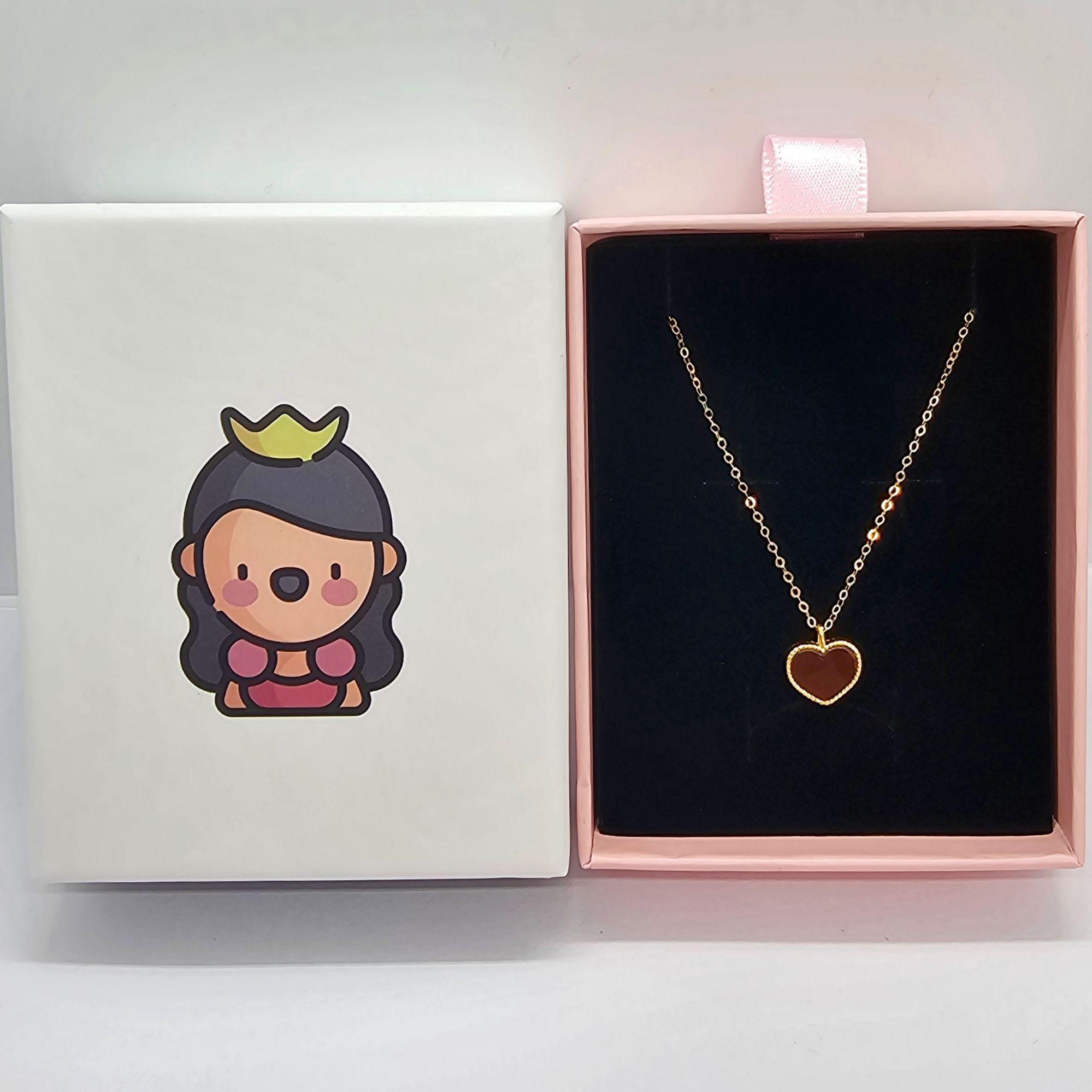 CADENA ESLABONES ORO AMARILLO 18K COLGANTE CORAZON AGATA DE PROTECCION ROJO-5