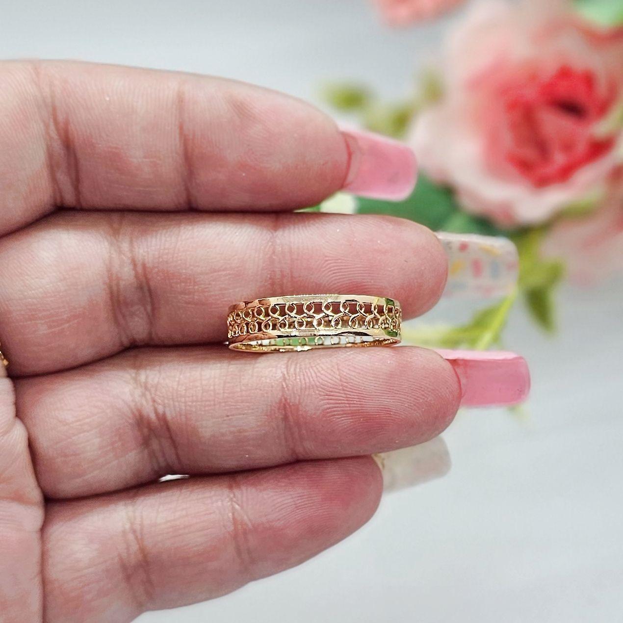 Anillo Filigrana Oro 18 Kilates Nacional-2