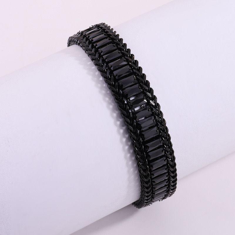 Pulsera Baño Titanio Negro Cintillo Circones Varios-1