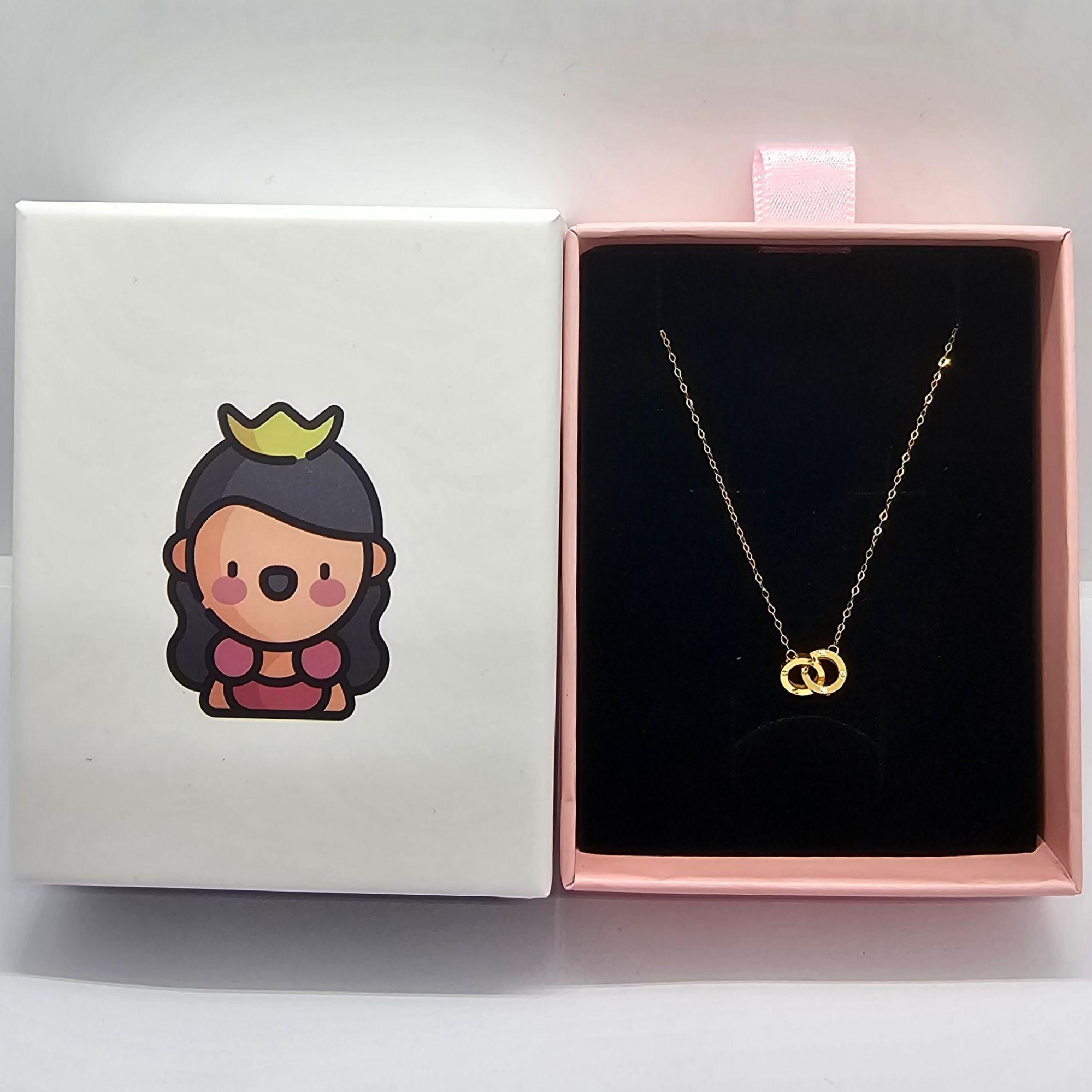 CADENA ESLABONES ORO AMARILLO 18K DOS CIRCULOS 18K-4