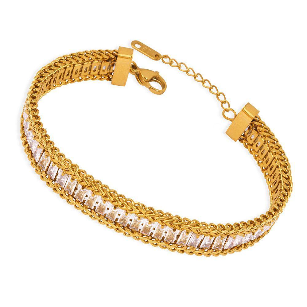 Pulsera Baño Oro 18k Cintillo Circones Varios-0