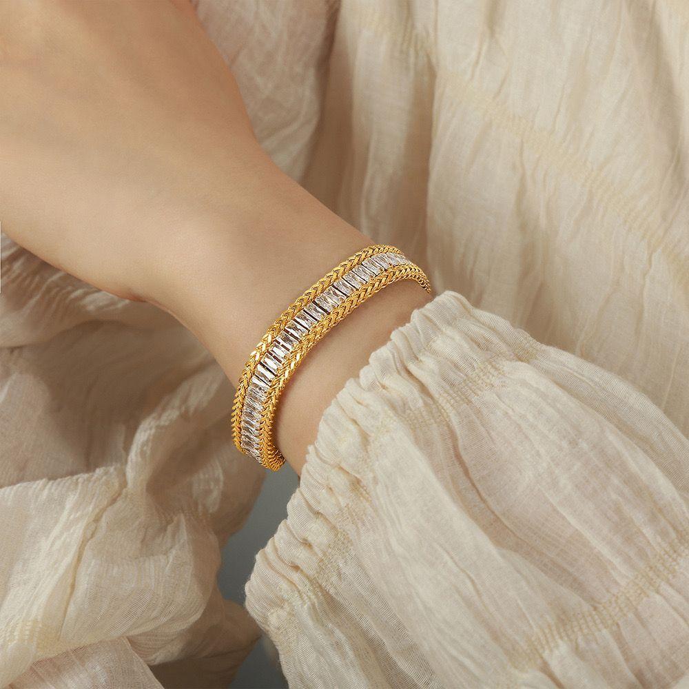 Pulsera Baño Oro 18k Cintillo Circones Varios-2