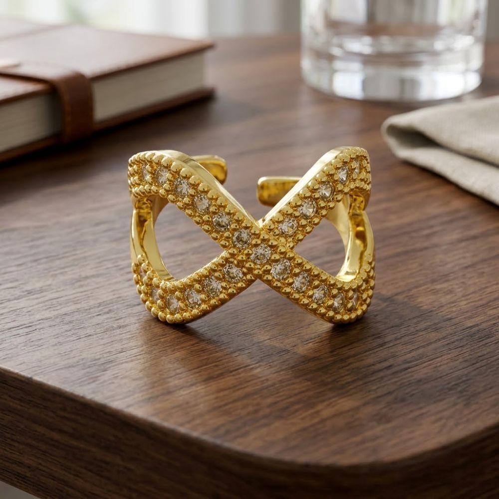 ANILLO ENCHAPADO ORO INFINITO BRI-2
