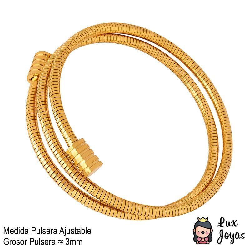 Pulsera Baño Oro 18k Resorte-3