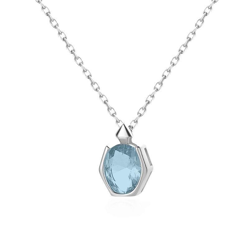 Collar Plata 925 Ova Aquamarina-0