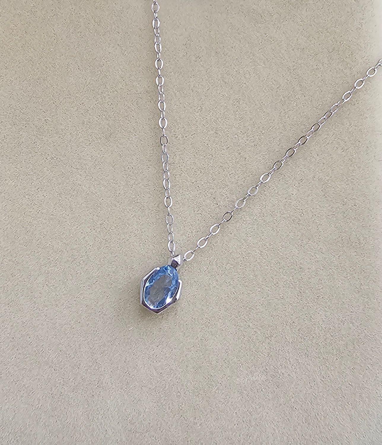 Collar Plata 925 Ova Aquamarina-1