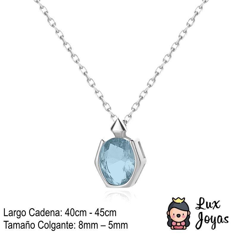 Collar Plata 925 Ova Aquamarina-2