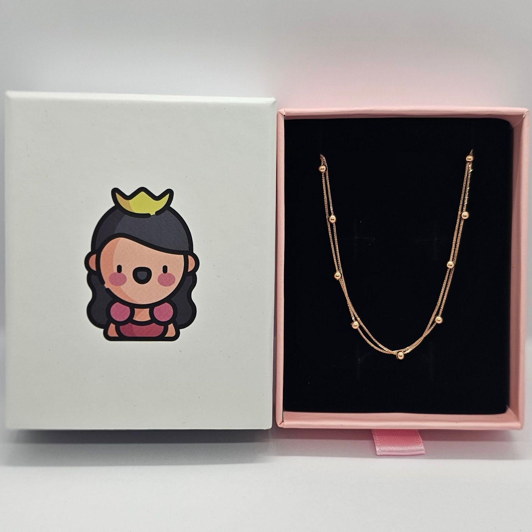 PULSERA DOBLE PELOTITAS ORO ROSADO 18K-4