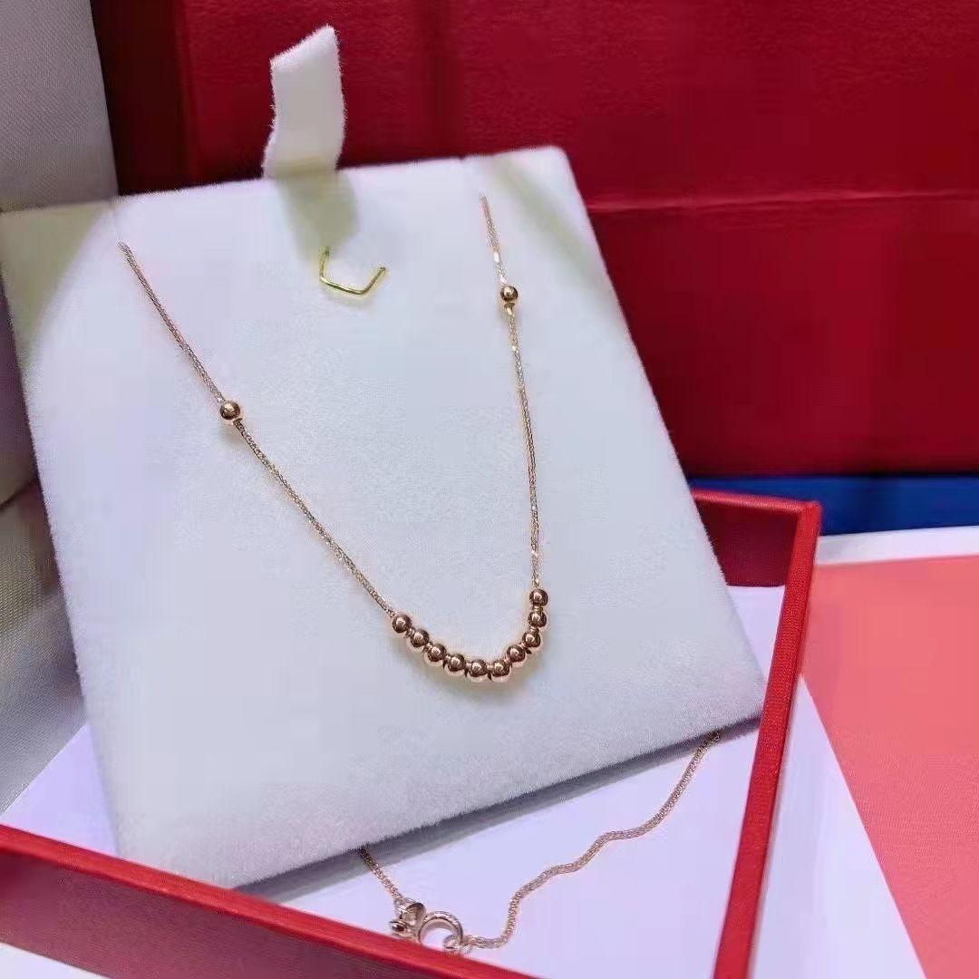 CADENA TEJIDA ORO ROSADO 18K COLGANTE 12 PELOTITAS 18K-4