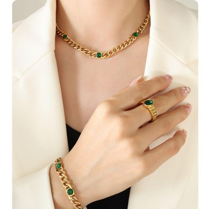 Collar Baño Oro Amarillo 18k Grumet Circones-2