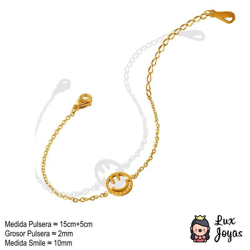 Pulsera Baño Oro Amarillo 18k Smile-4