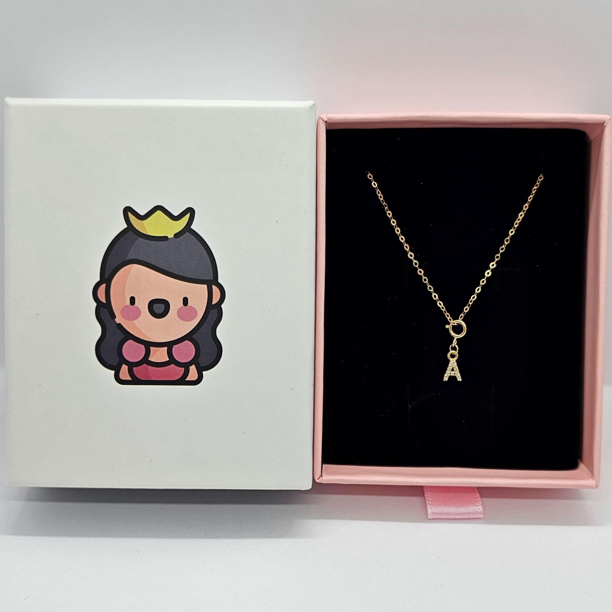 Colgante Charm Letras Inicial A Full Diamante 18 Kilates-3