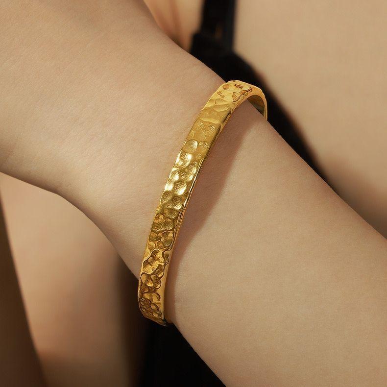 Pulsera Baño Oro 18k Esclava Abierta Dis-3