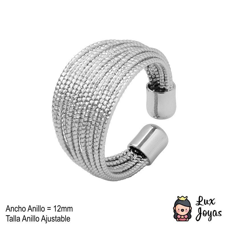 Anillo Baño Oro 18k Cintillo Diseño-3