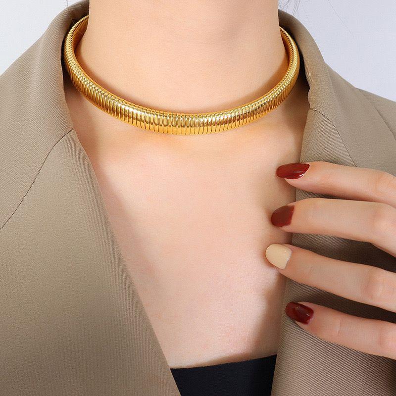 Collar Baño Oro 18k Elástica -2
