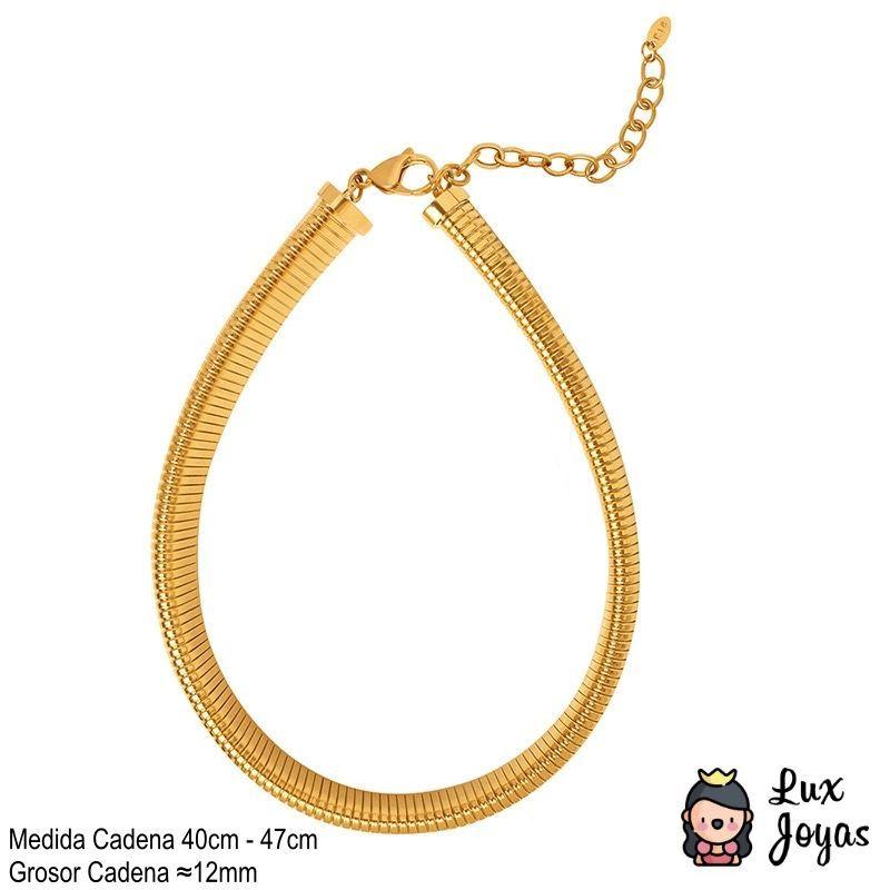 Collar Baño Oro 18k Elástica -3