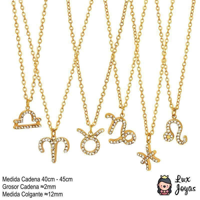 Collar Baño Oro 18k Signo Zodiaco Piscis-6
