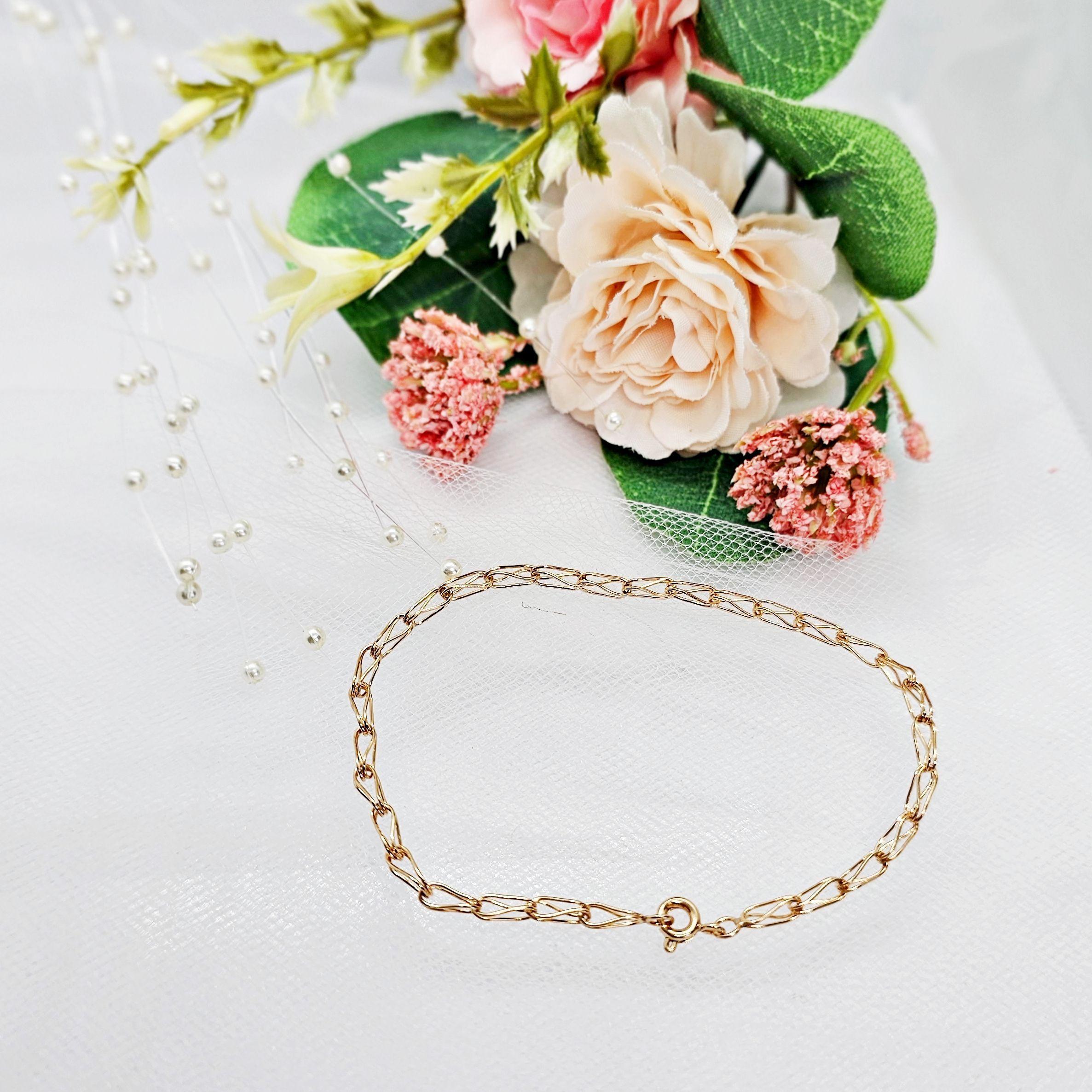 Pulsera Jaula Oro 18 Kilates Nacional-1
