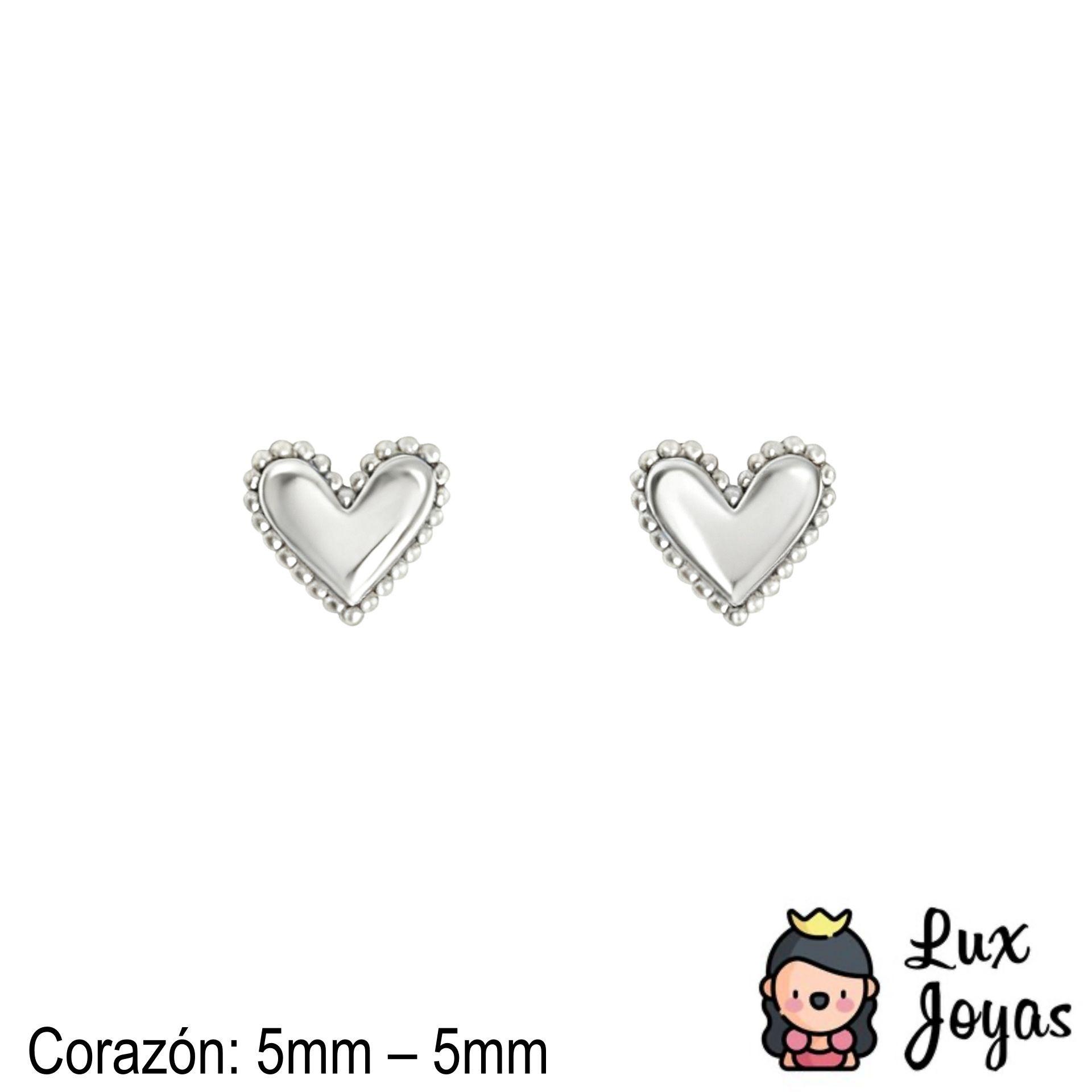 Aros Plata 925 Corazón Bordis-2