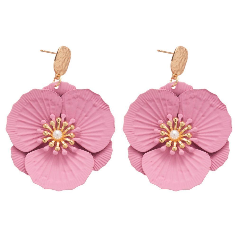AROS ALEACIÓN FLOR ROSA-0