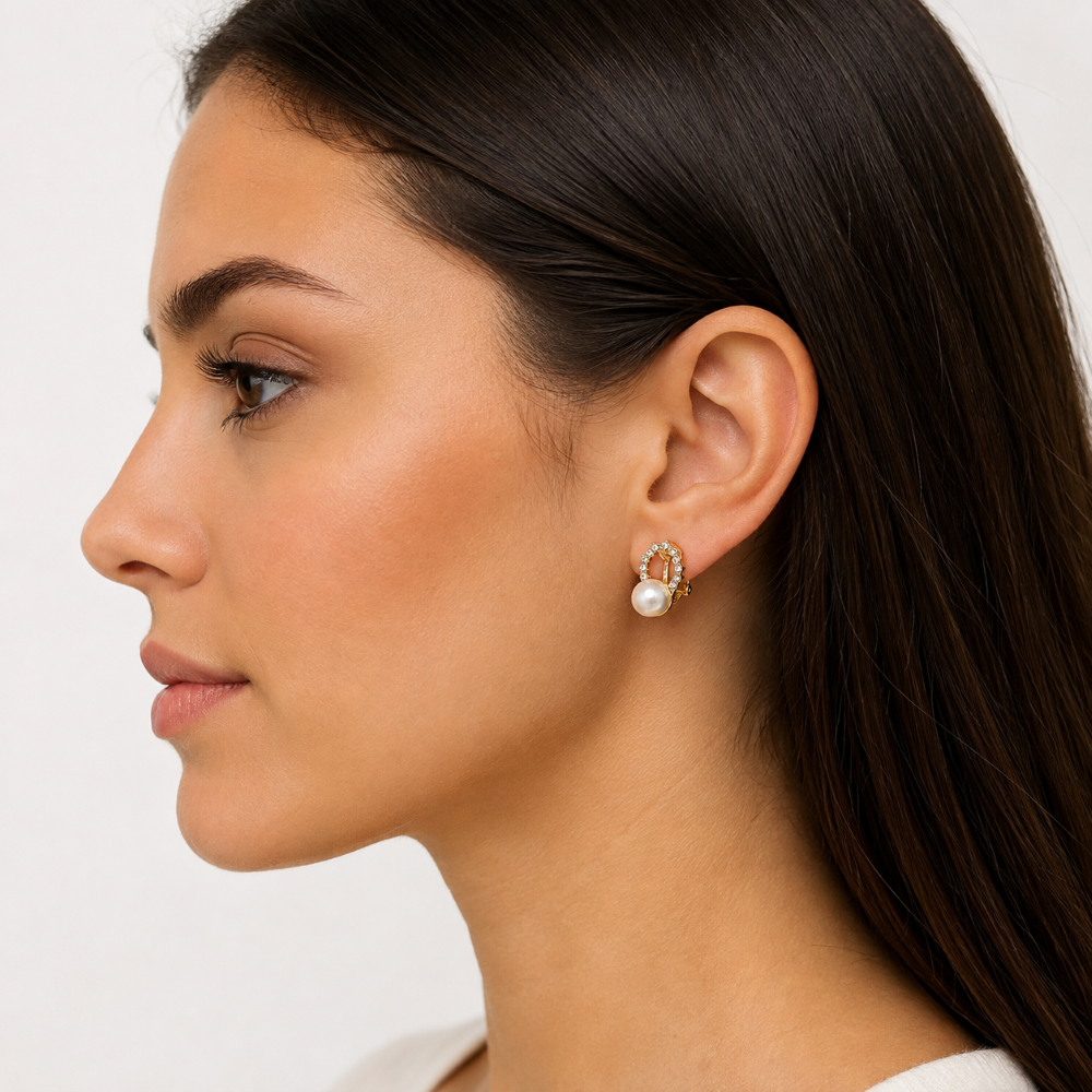AROS CLIP ENCHAPE ORO BRILLITOS PERLA-2