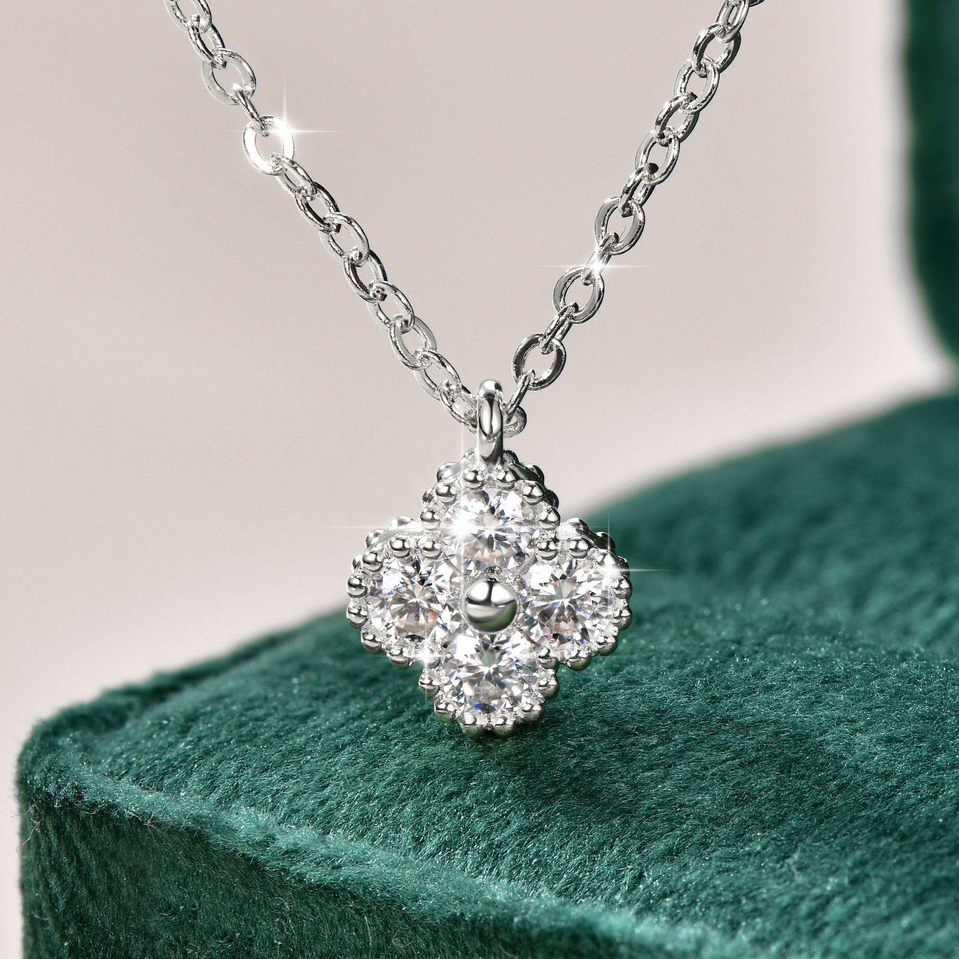 Collar Plata 925 Trébol Bord Bri-1