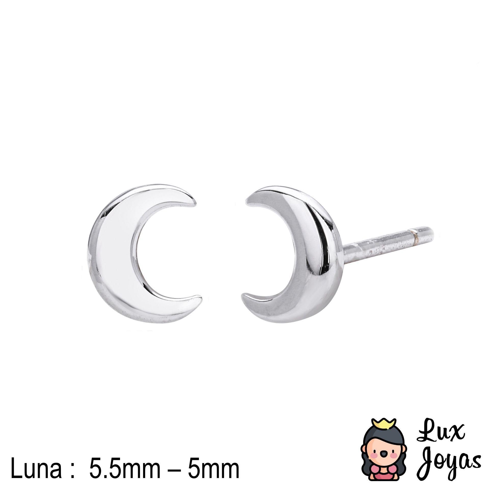 Aros Plata 925 Luna Lisa-2