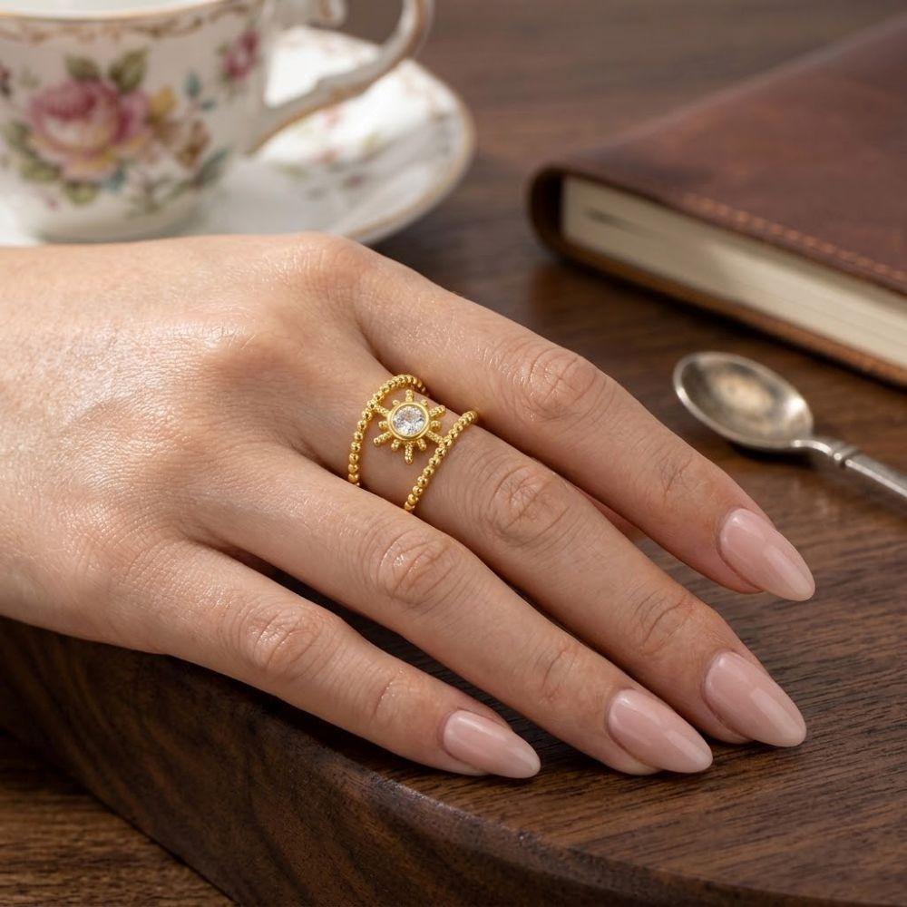 ANILLO ENCHAPADO ORO SOL BRI-1