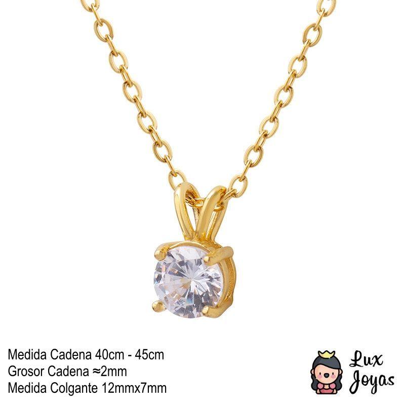 Collar Baño Oro 18k Punto De Luz-3