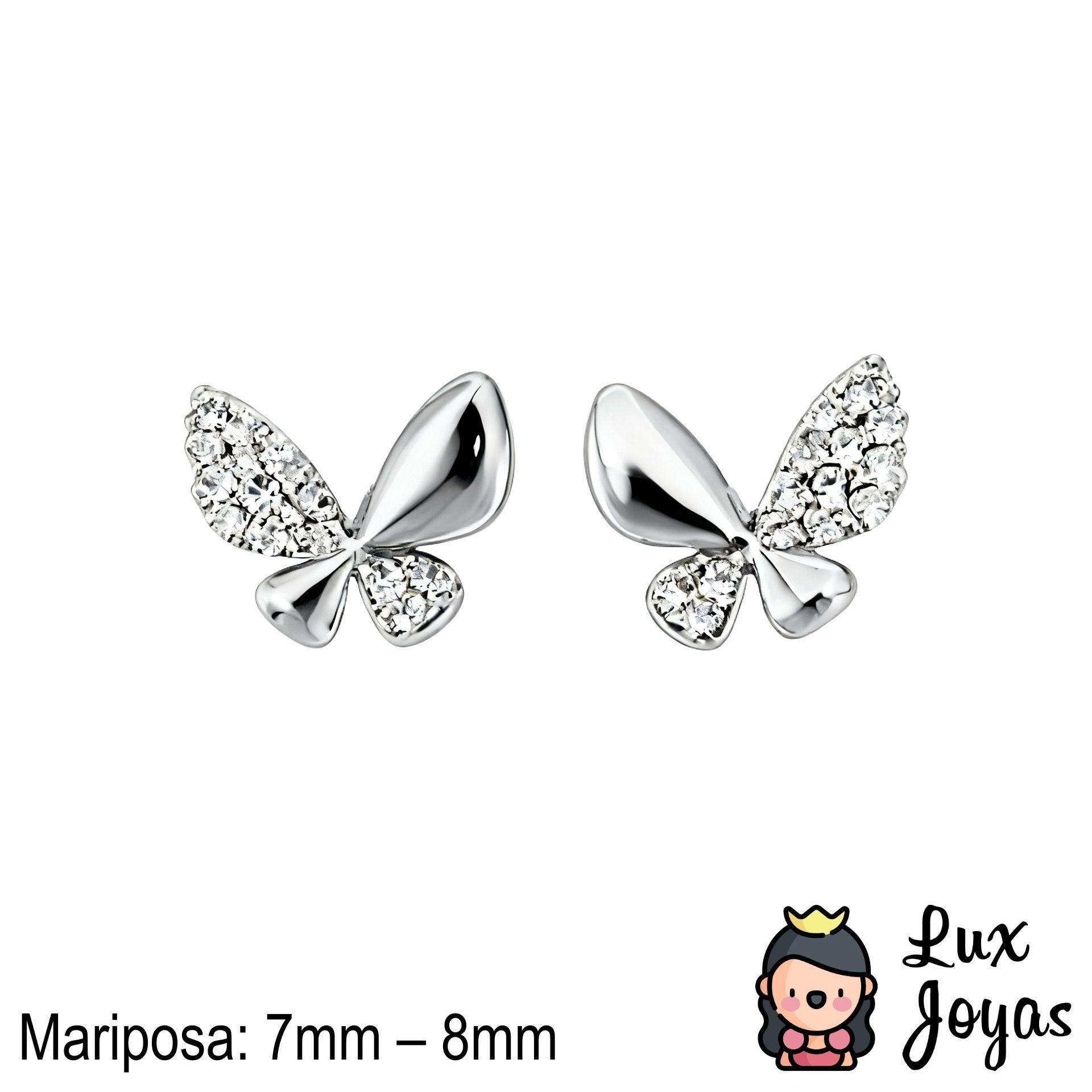 Aros Plata 925 Mariposa Miti Bri-2