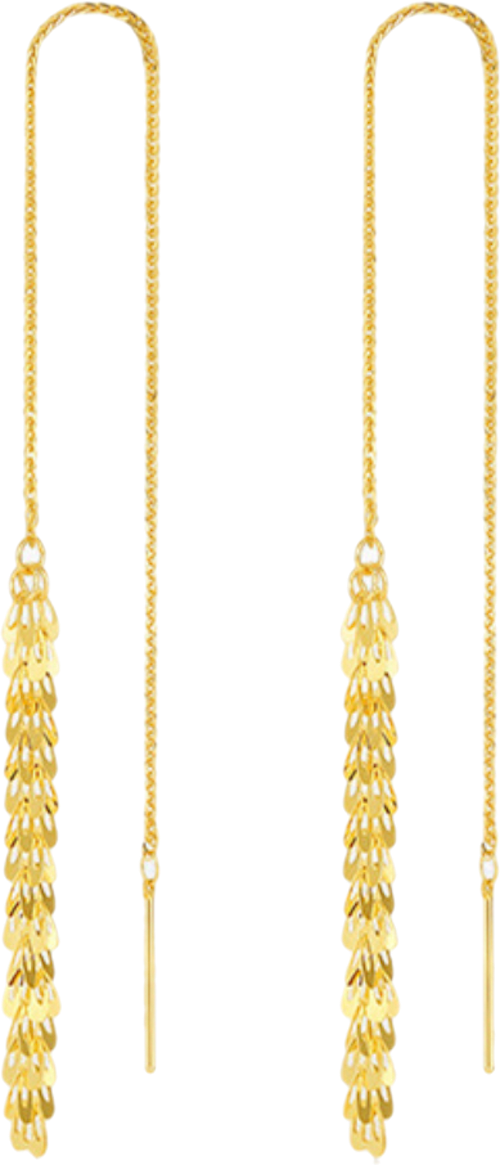 AROS LARGOS CADENA COLA DE FÉNIX ORO AMARILLO 18K-0