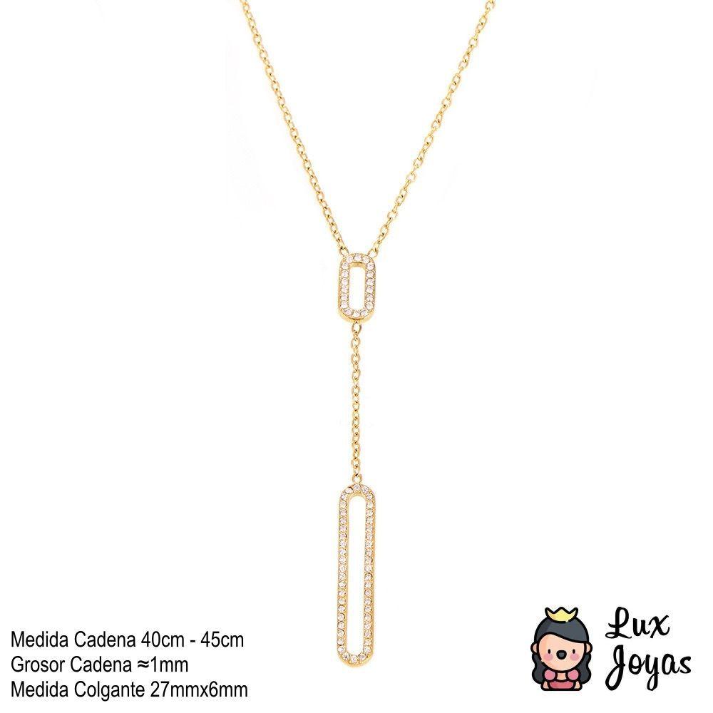 Collar Baño Oro Amarillo 18k Ovalado X2 Brillitos-3