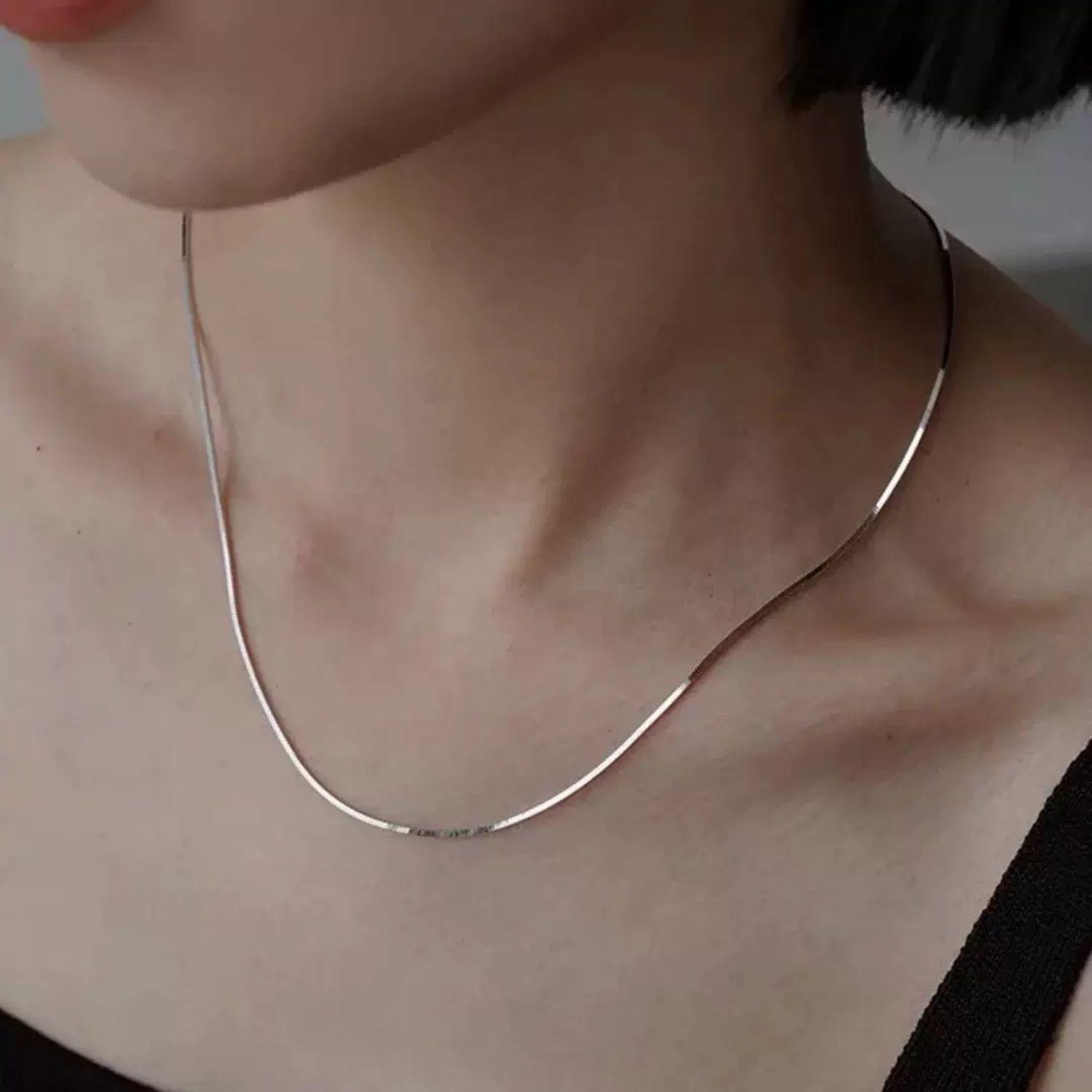 Collar Plata 925 Topo Cuadrada-1