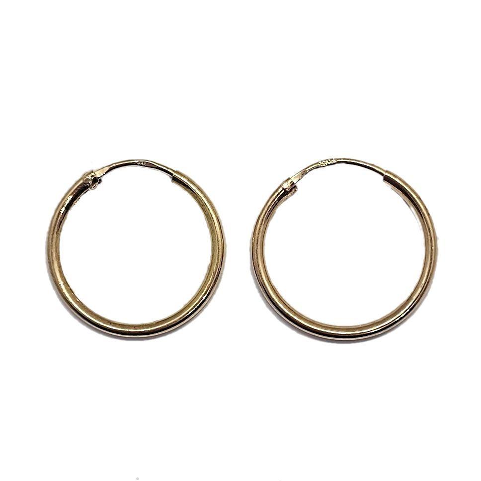 Aros Argollas Oro 18k Nacional 20mm-0