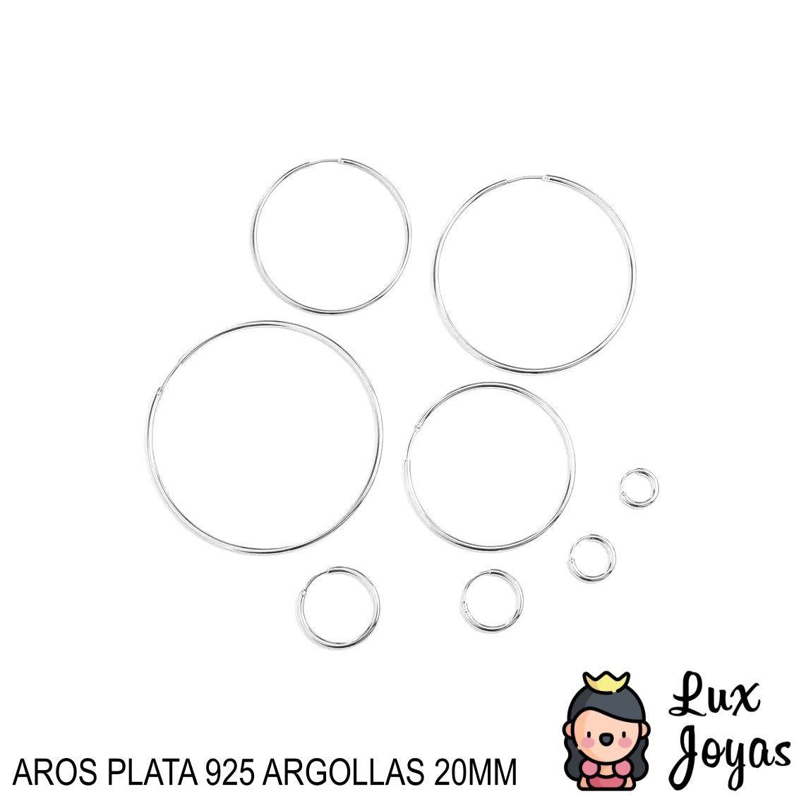 Aros Plata 925 Argollas 20mm-2