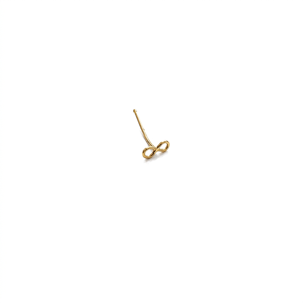 Aros Piercing Nariz Infinito Oro 18k Nacional-0