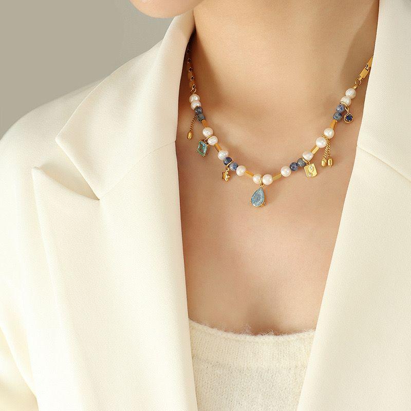 Collar Baño Oro 18k Perla Galaxia-3