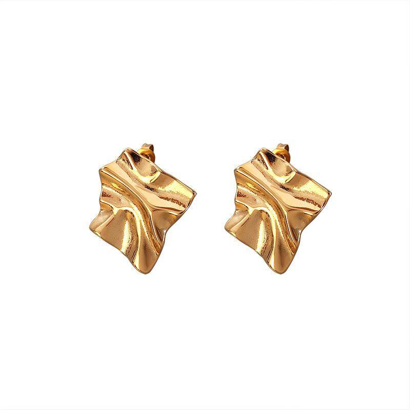 Aros Baño Oro 18k Pegados Arrugado-0