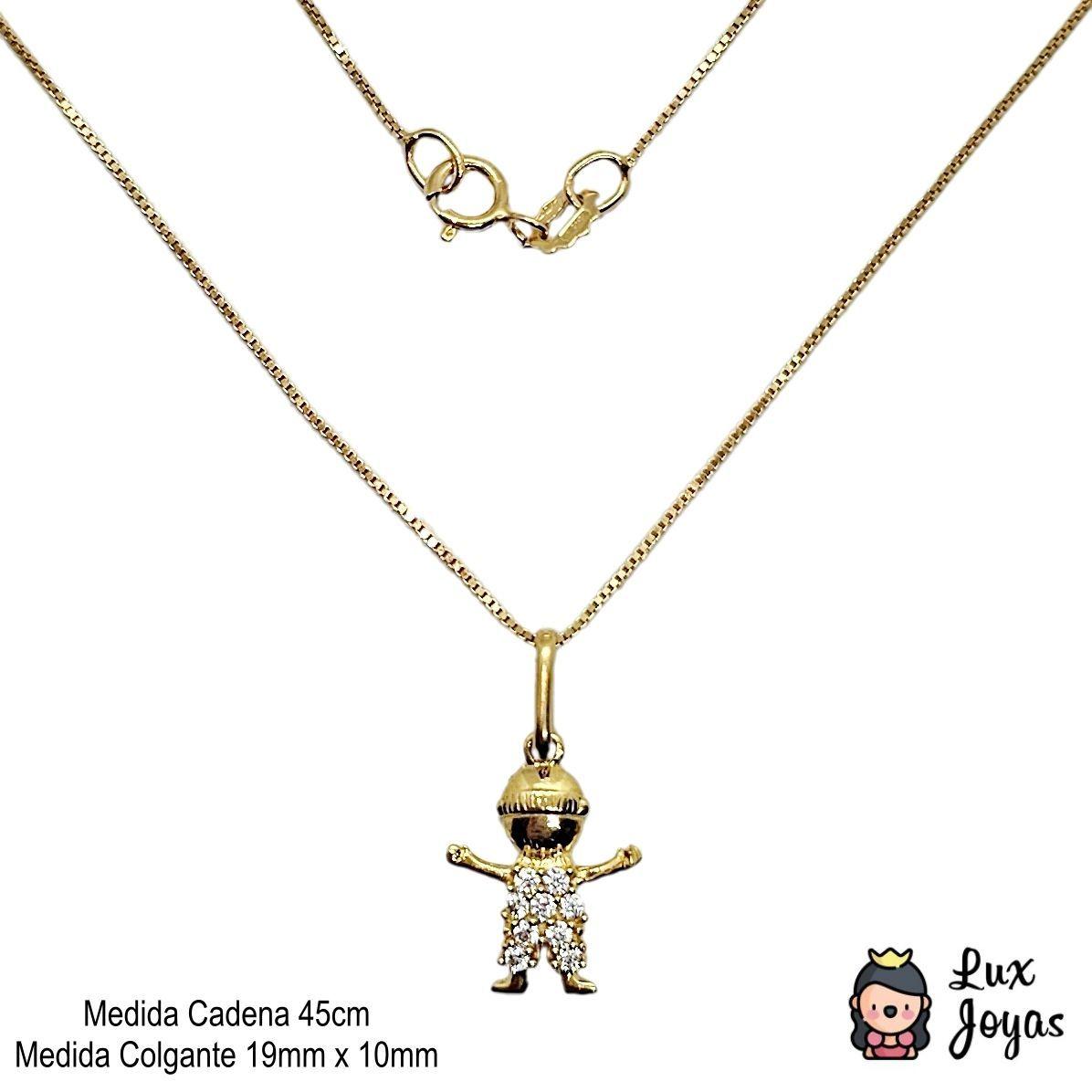 Cadena Veneciana Colgante Niño Circones Oro Au750 - 18k Italiano-2