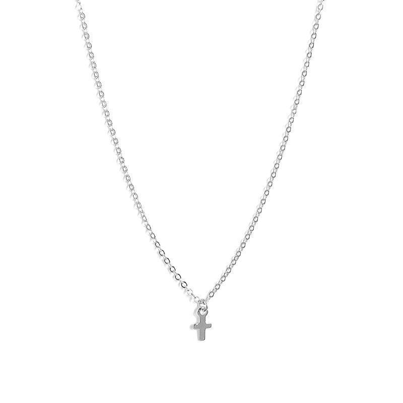 Collar Plata 925 Cruz Lisa S-0