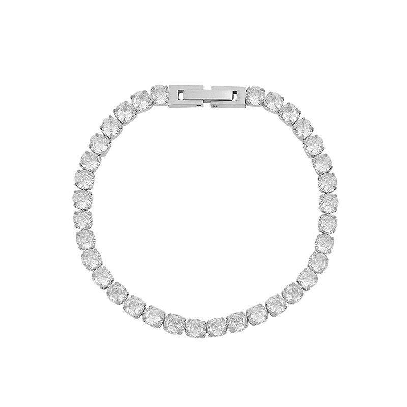 Pulsera Baño Oro 18k Tenis Circones-0