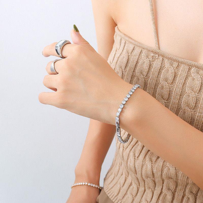Pulsera Baño Oro 18k Tenis Circones-1
