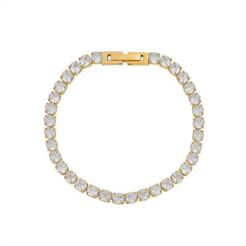 Pulsera Baño Oro 18k Tenis Circones-0