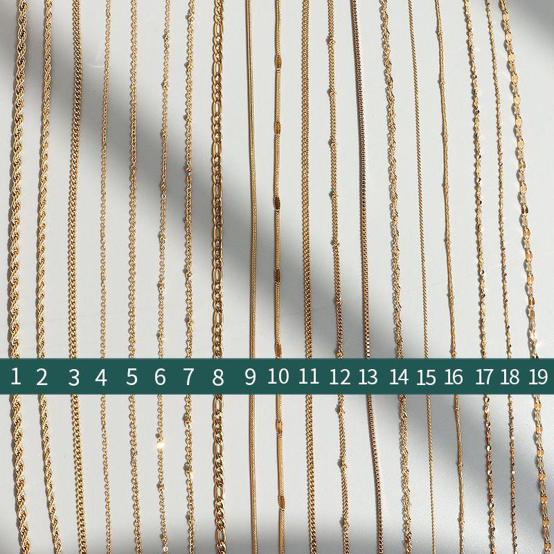 Cadena Baño Oro Amarillo 18 Kilates Singapur-4